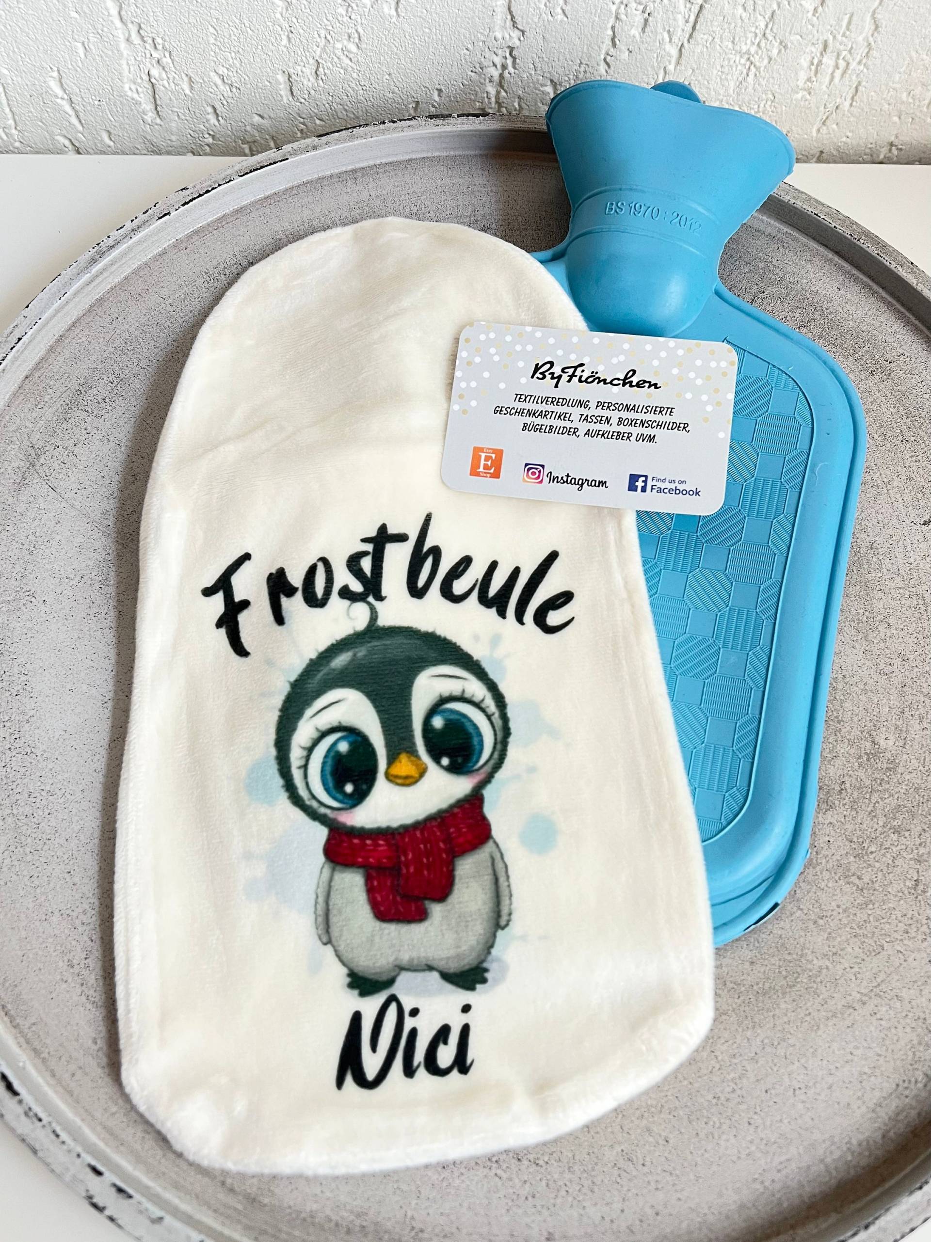 Wärmflasche Mit Bezug "Frostbeule" Personalisiert, Individuell Byfiönchen von Etsy - ByFioenchen