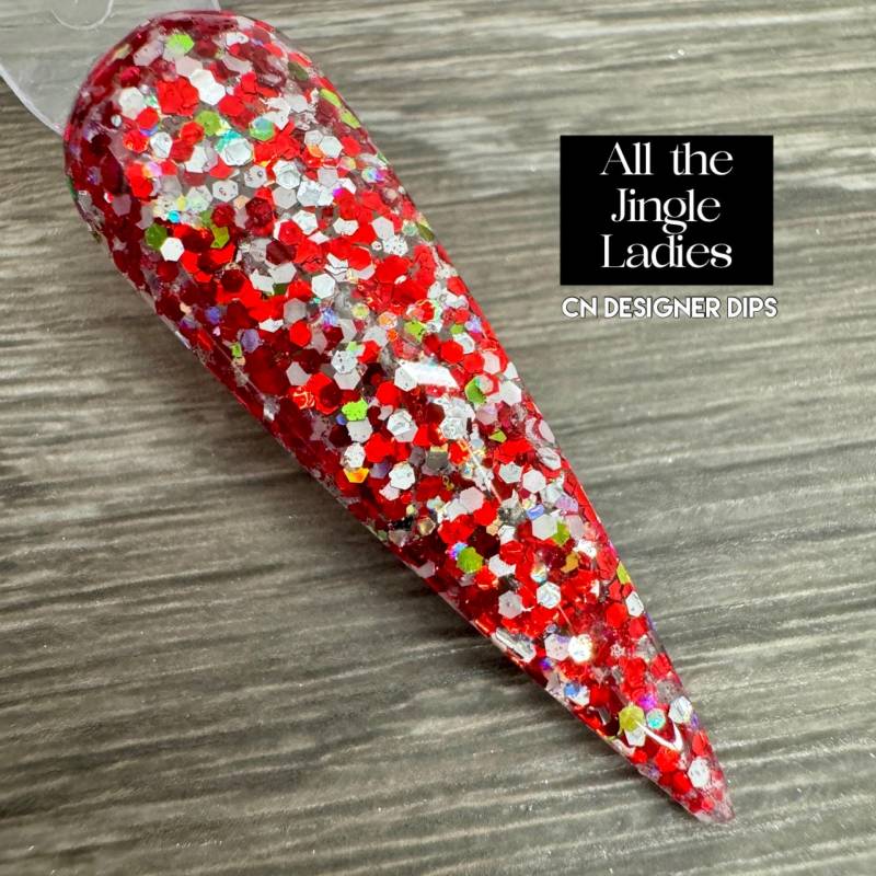 All The Jingle Ladies - Dippulver, Dippulver Für Nägel, Acryl, Acrylpulver, Acrylfarben, Weihnachten, Weihnachtsnägel von Etsy - CNDesignerDips