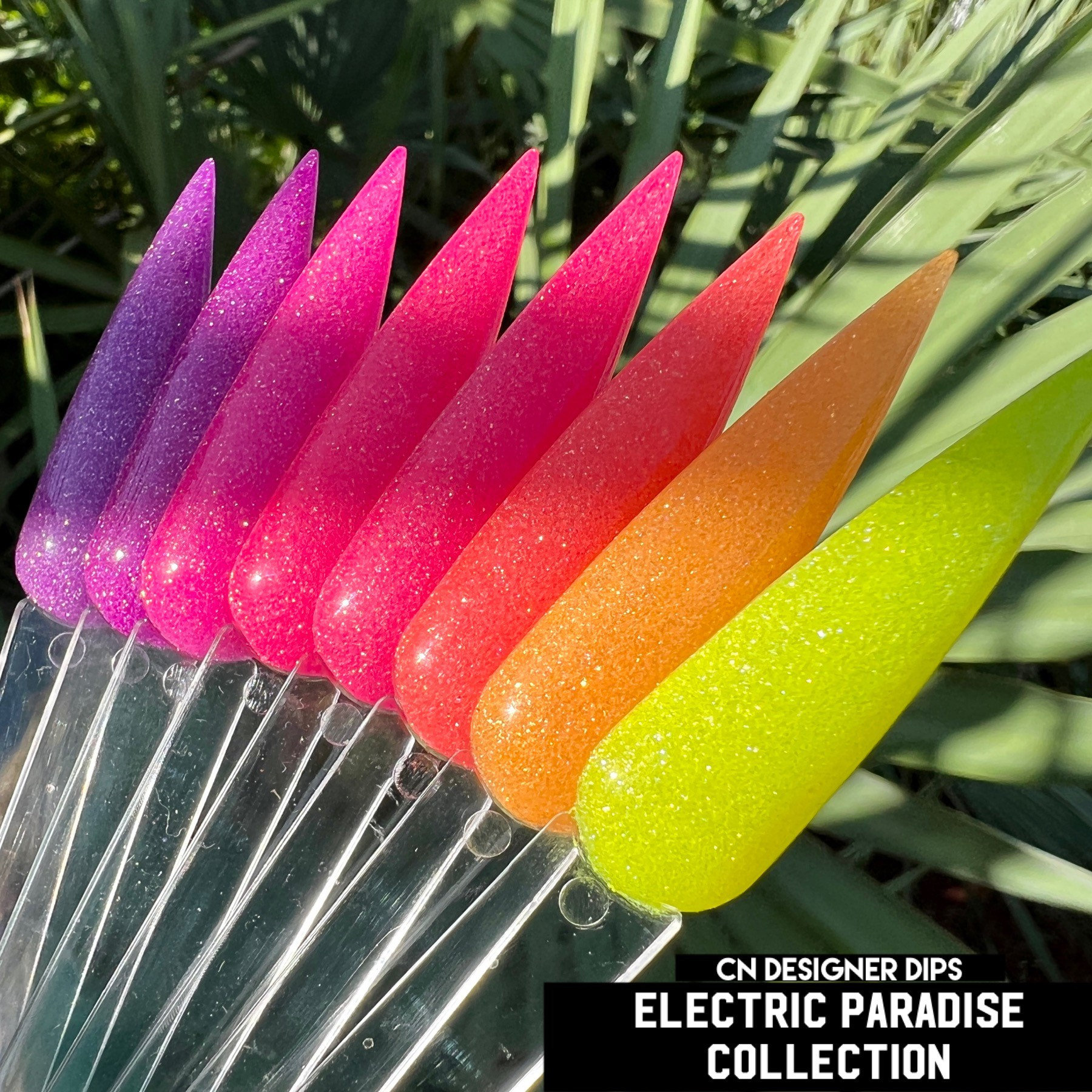 Electric Paradise Collection - Dip-Pulver, Dip-Pulver Für Nägel, Nagel-Dip, Dip-Nagel, Dip-Nagelpulver, Neon-Dip-Pulver, Dip-Nagel von Etsy - CNDesignerDips