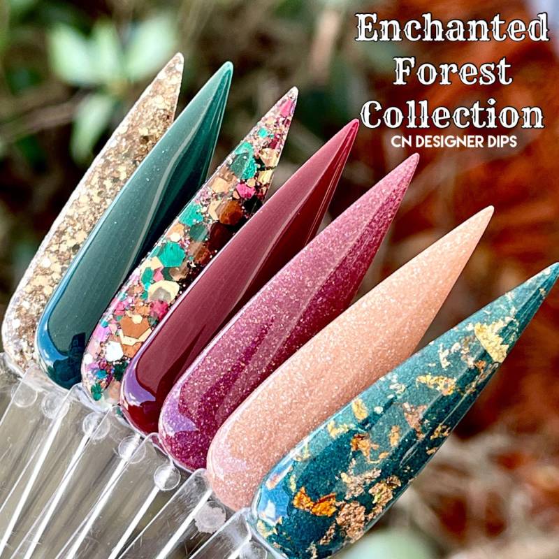 Enchanted Forest Collection - Dip-Pulver, Dip-Puder Für Nägel, Nagel-Dip, Dip-Nagelpulver, Glitter-Dip-Puder, Acryl von Etsy - CNDesignerDips