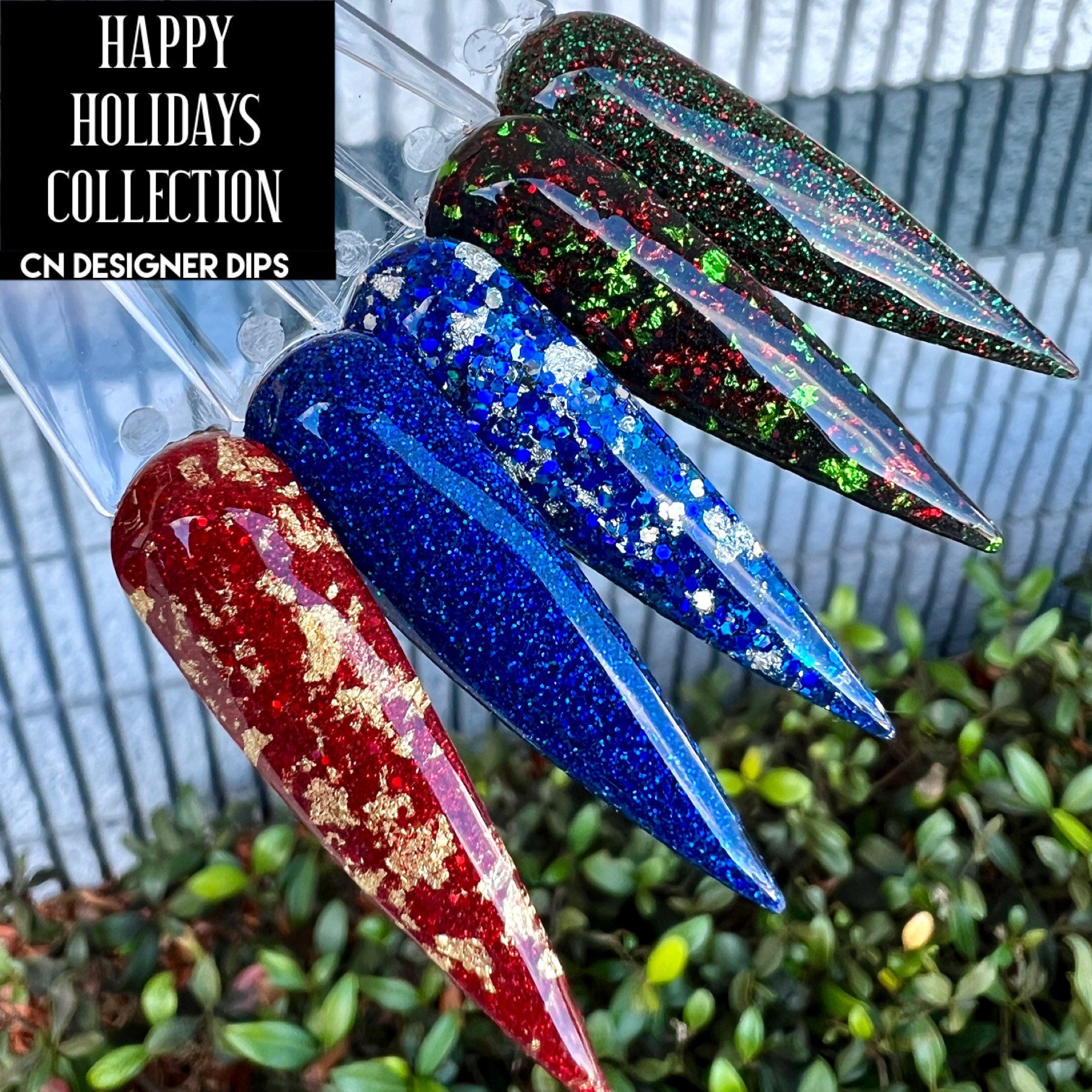 Happy Holidays Collection - Tauchpulver, Tauchpulver Für Nägel, Nagel Acryl, Acrylpuder, Acrylfarben, Urlaub, Nagel, Dip von Etsy - CNDesignerDips