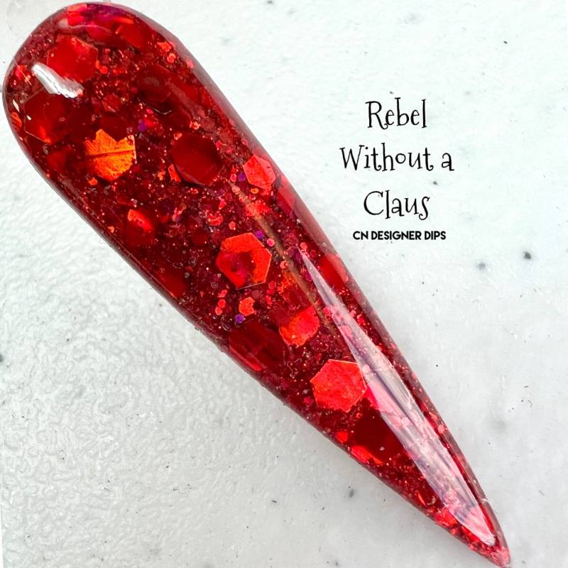 Rebel Without A Claus - Tauchpulver, Tauchpulver Für Nägel, Acryl, Acrylpulver, Acrylfarben, Weihnachten, Weihnachtsnägel von Etsy - CNDesignerDips