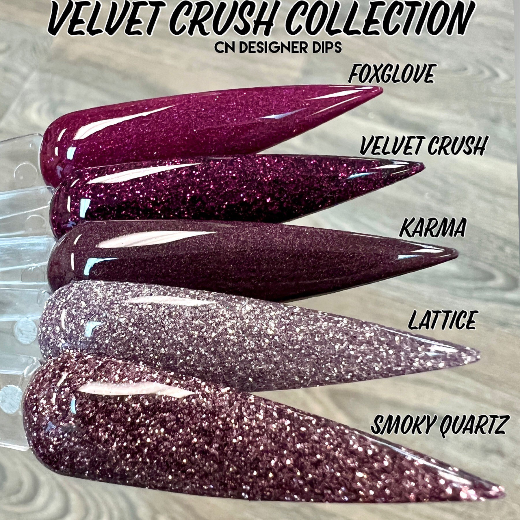 Velvet Crush Collection - Tauchpulver, Nageltauchpulver, Tauchpulver Für Nägel, Nagelpulver, Acryl, Nageldip, Nagelacryl von Etsy - CNDesignerDips