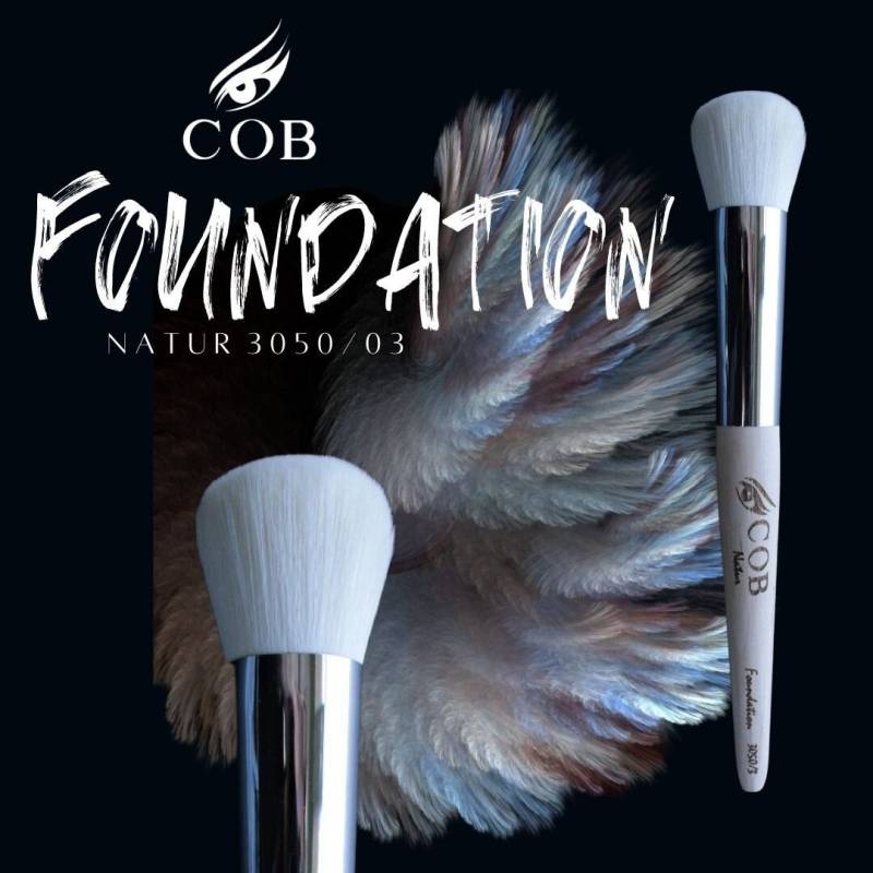 Cob Foundation 3050/03 "Natur Linie" Top Qualität, Kosmetik, Pinsel, Puder, Make-Up, Synthetik, Vegan, Geschenk von Etsy - COBPinselmanufaktur