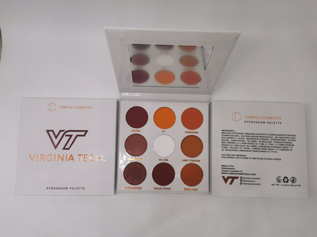 Virginia Tech Palette von Etsy - CampusCosmetics