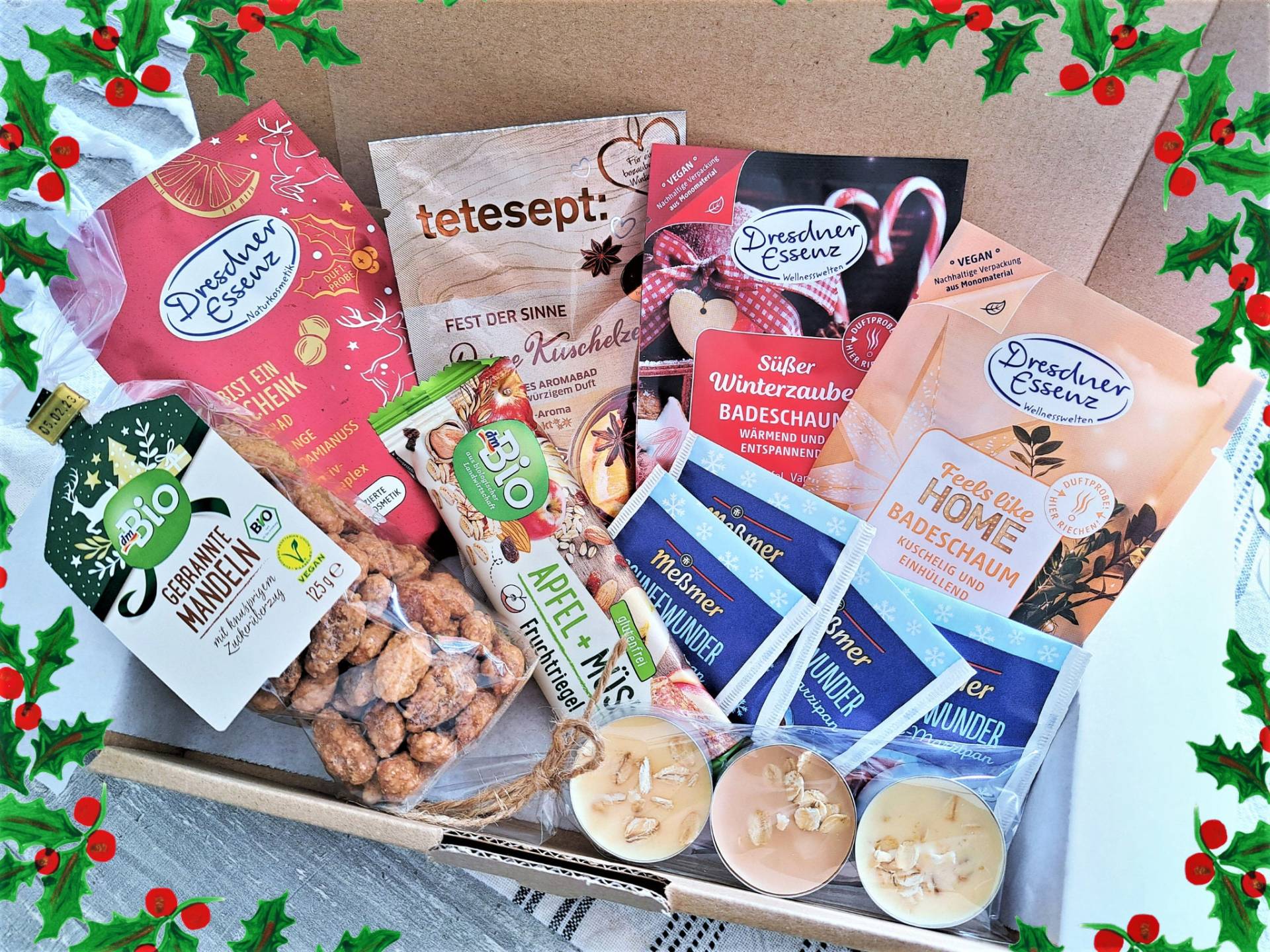 Weihnachtsgeschenk-Box, Winter-Süßigkeiten-Snacks-Korb, Duftkerzen, Badesalz Spa-Self-Care-Kit, Weihnachts-Leckereien, Gute Weihnachtsgeschenk-Box, Winter-Süßigkeiten-Snacks-Korb, Duftkerzen, Badesalz Spa-Self-Care-Kit, Weihnachts-Leckereien, Gute von Etsy - Candlesandcandy
