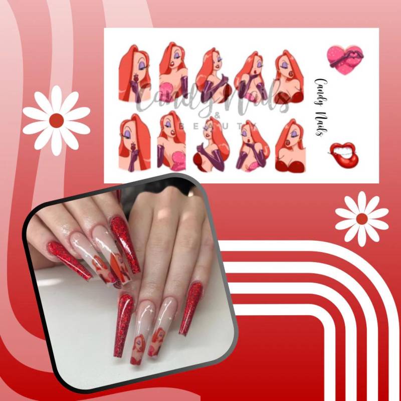 Wasserschiebefolie Abziehbilder Valentinstag Valentine Nageldesign Dekoration von Etsy - CandyNailsUk