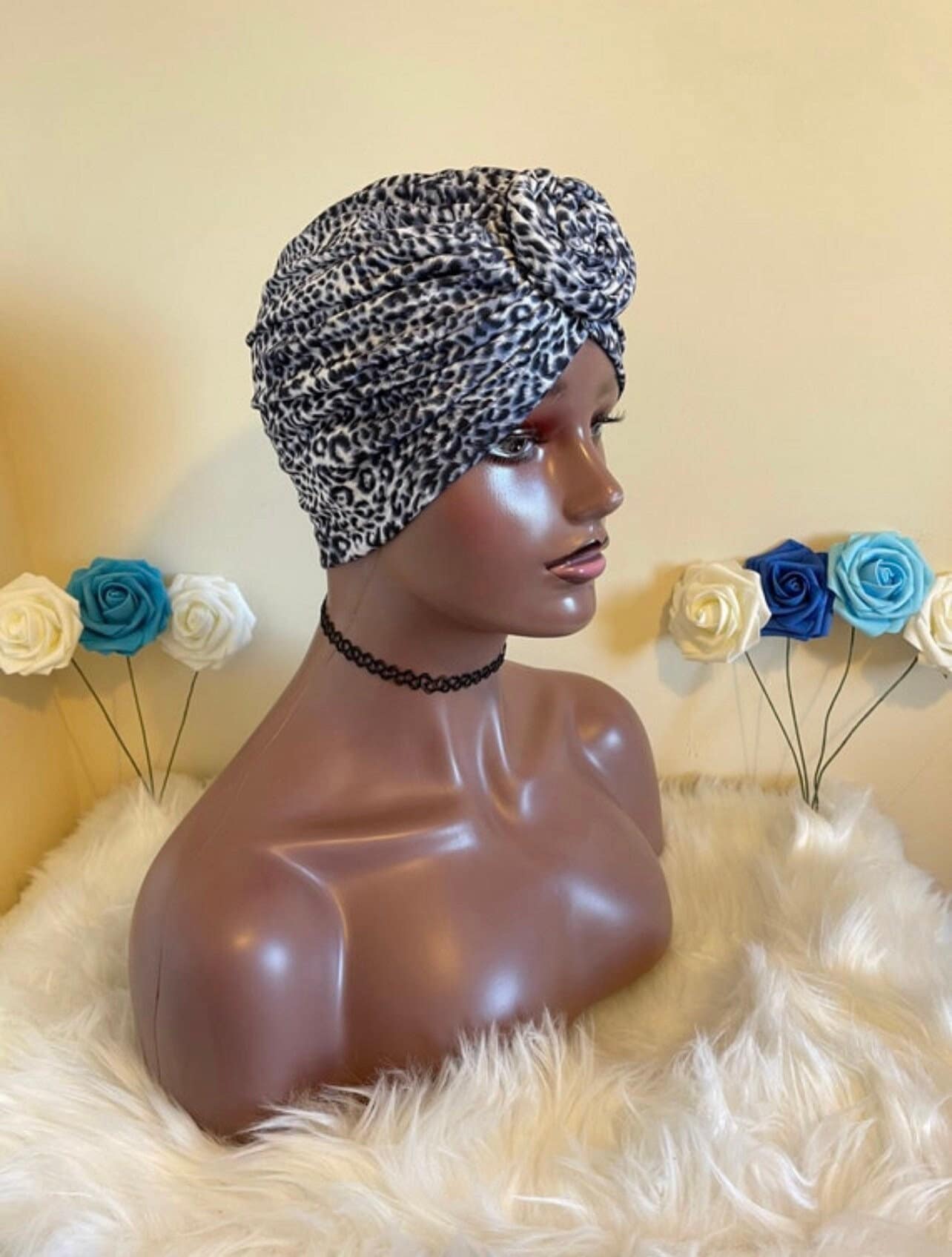 Gebundener Turban | Vorgebundene Kopfwickel Geschenk Für Mama Alopezie Wrap Volle Abdeckung Frau, Mama, Schwester von Etsy - CaphyBeauties