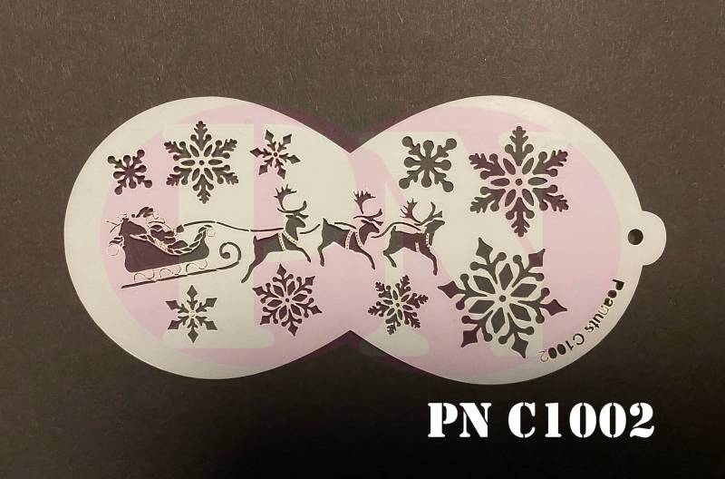 Facepainting Stencil Christmas Peanutstencils Pn C1002 Snowflakes Schneeflocken von Etsy - CarmensitasShopDe