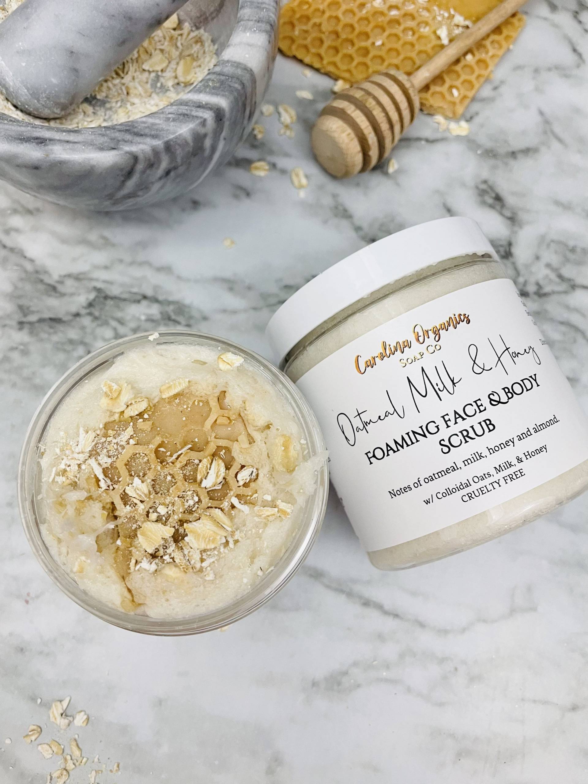 Hafermilch-Honig-Peeling Naturseife, Schaumiges Gesichts - Und Körperpeeling Hafermilch-Honig-Peeling Naturseife, Schaumiges Gesichts - Und Körperpeeling von Etsy - CarolinaOrganicsSC