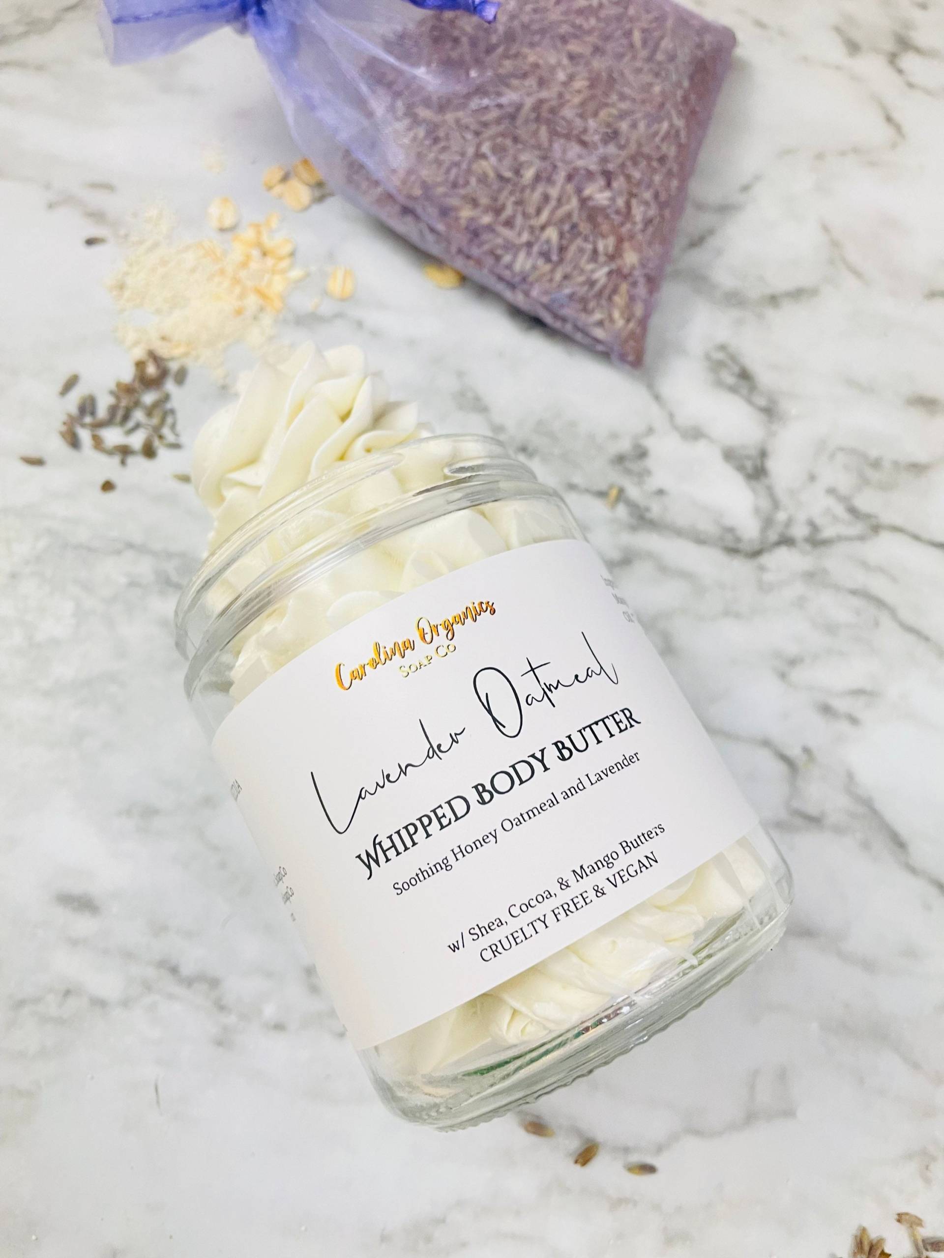 Lavendel Haferflocken Schlagsahne Körperbutter | Dreifache Buttermischung Bio Saubere Schönheit von Etsy - CarolinaOrganicsSC