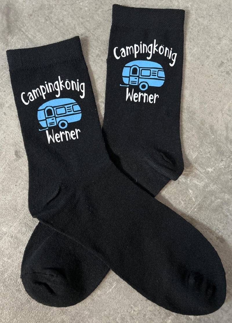 Socken „Campingkönig" von Etsy - CasaMiaDesignbyCC