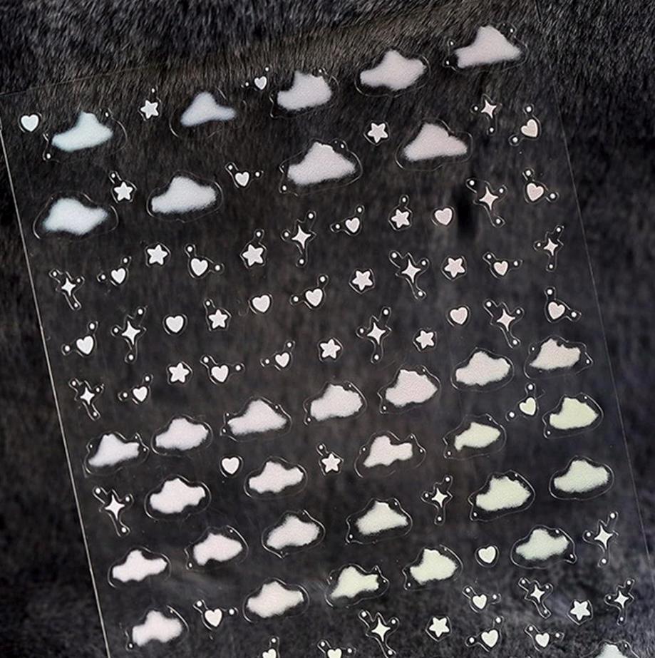 Wolke Nagelsticker | Abstrakte Nagel Designs von Etsy - CelebrationCuration