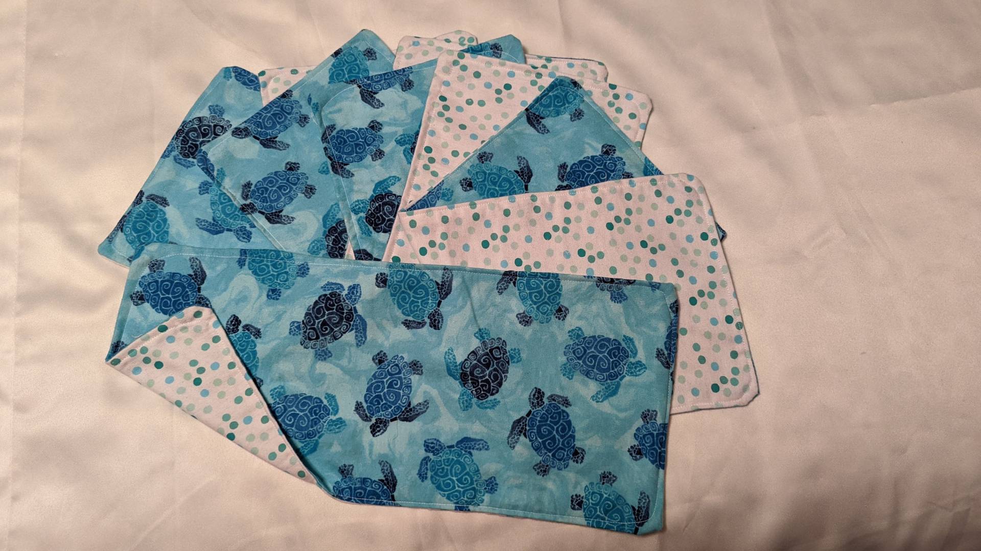 Baby Leinen 5Er Set, Breit, Blau, Schildkröten, Polka Dots von Etsy - ChartierTradingCo