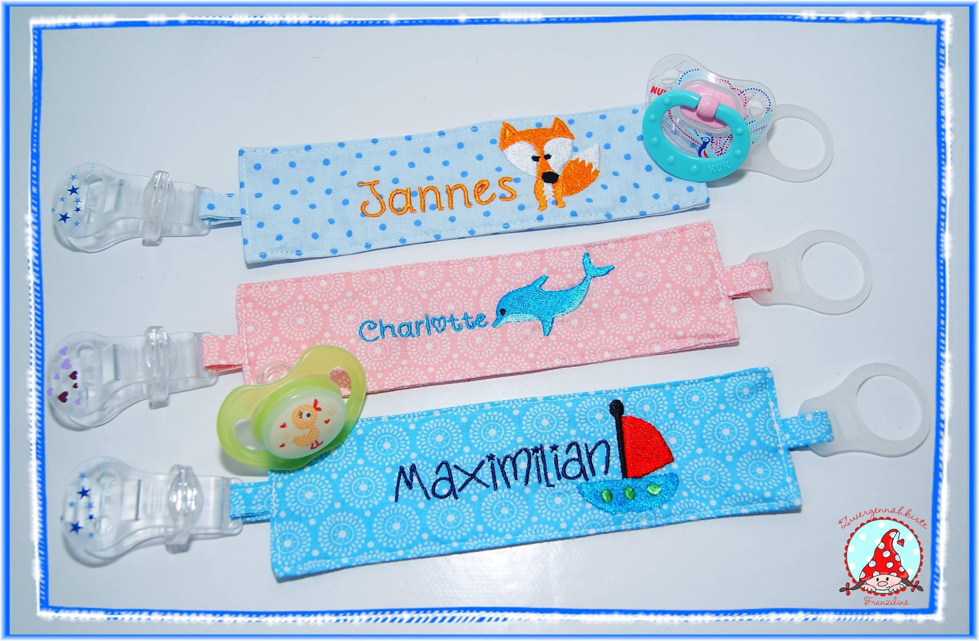 Schnullerband Mit Name Und Motiv Schnullerkette Baby Lesezeichen von Etsy - CheyennenShop