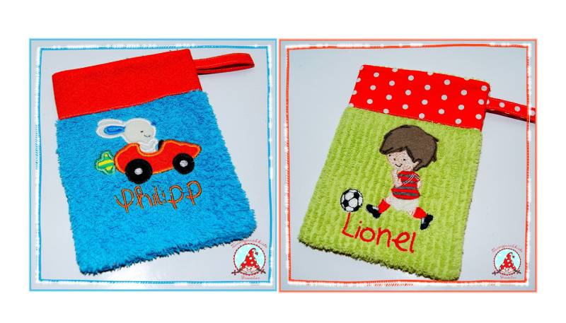 Waschlappen Mit Namen & Wunschmotiv Waschhandschuhn Für Baby Kinder von Etsy - CheyennenShop