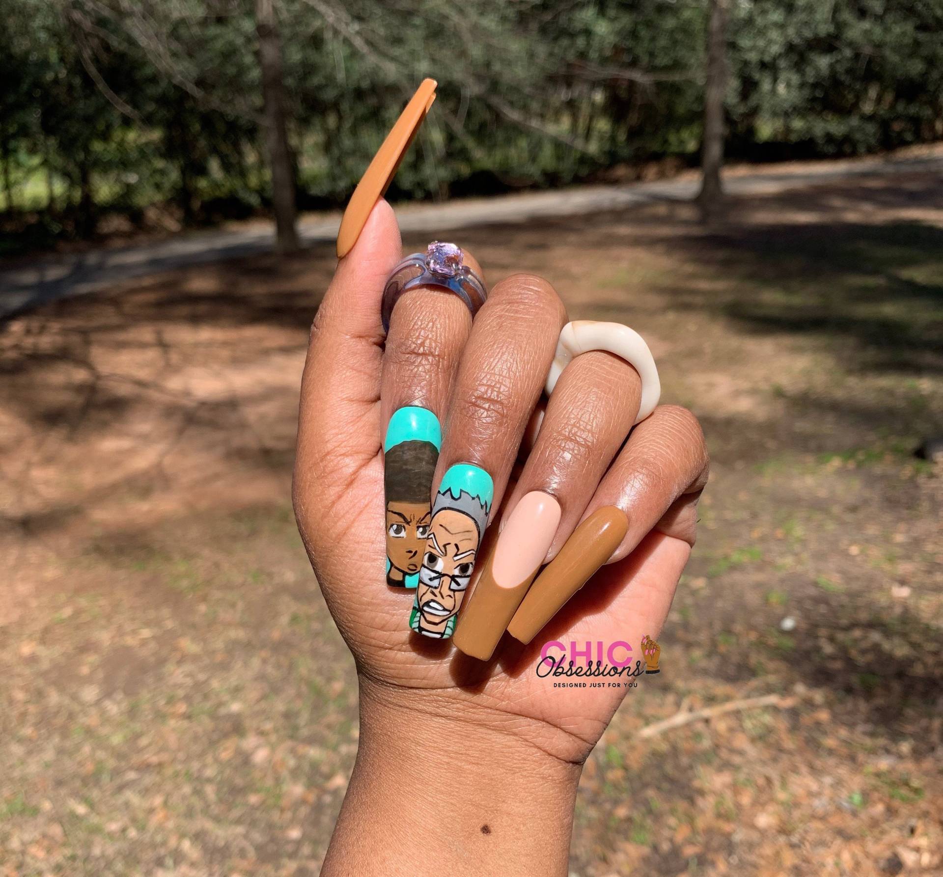 The Boondocks Press On Nails von Etsy - ChicObsessionsStudio