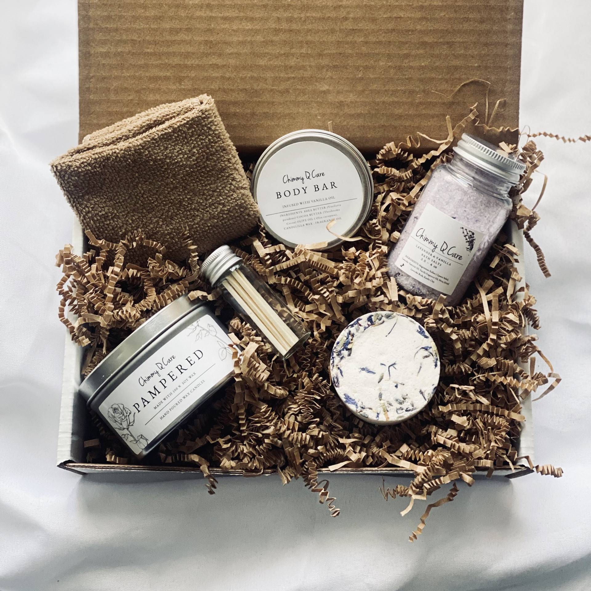 Self Care Pamper Geschenkbox | Lavendel Spa Set Umarmung Denken Sie An Pflegepaket Für Sie von Etsy - ChimmyQCare