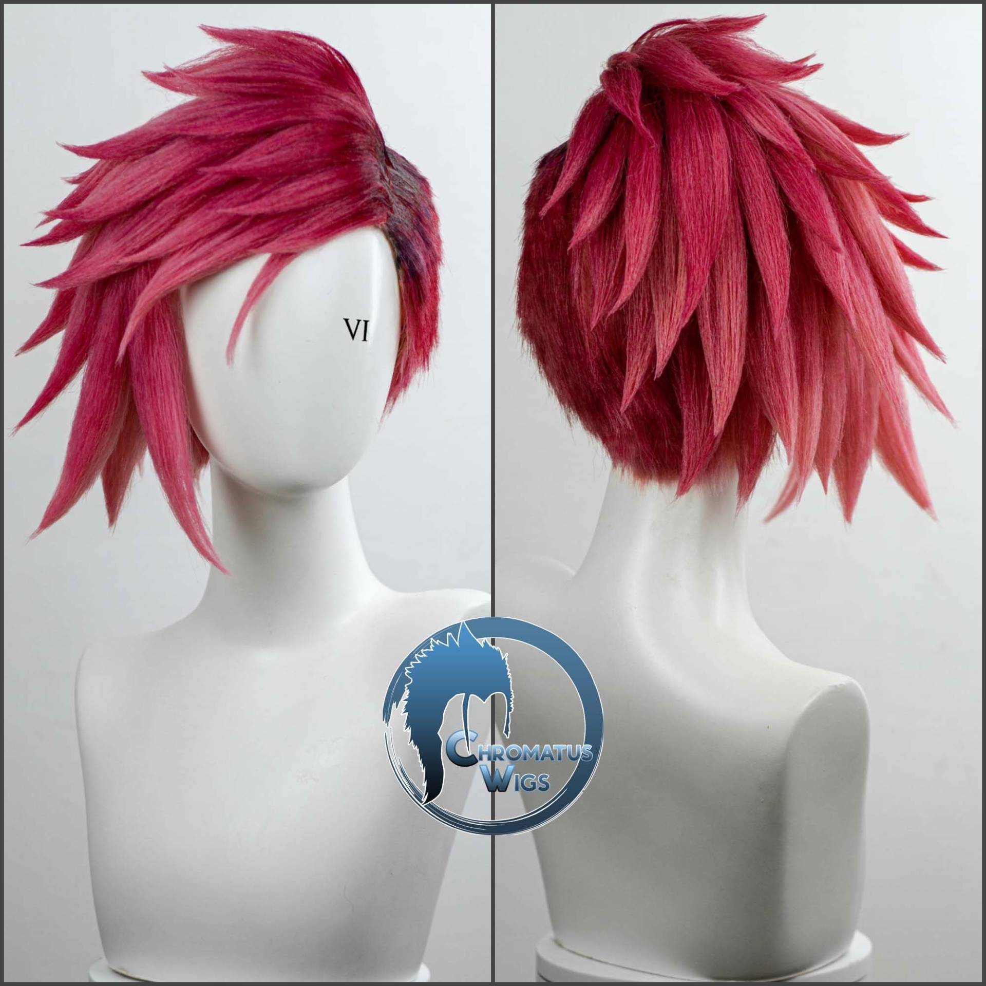 Vi Violette League Of Legends Arcane Pink Inspirierte Undercut Spiky Cosplay Perücke von Etsy - ChromatusWigs