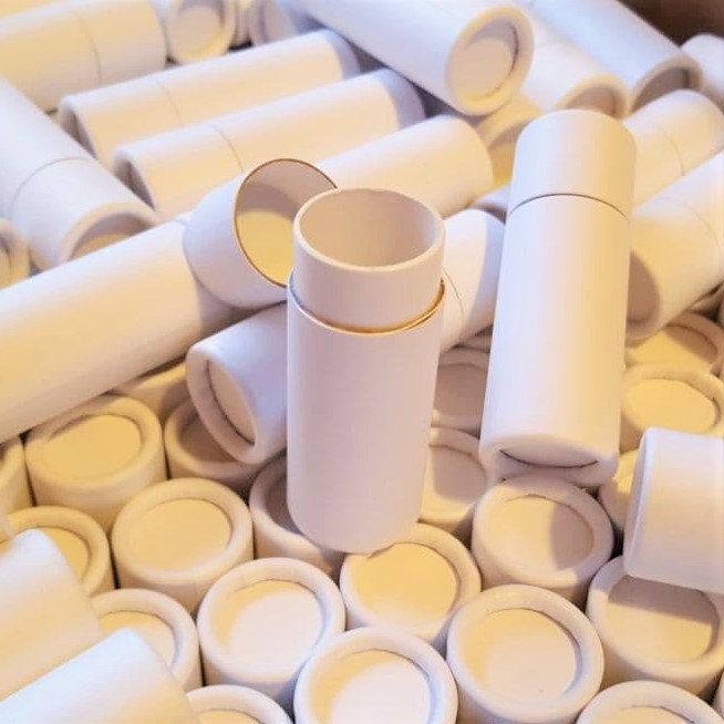 15 G Weiße Lippenbalsam-Tube Aus Papier | 10 Stück von Etsy - Cinealta