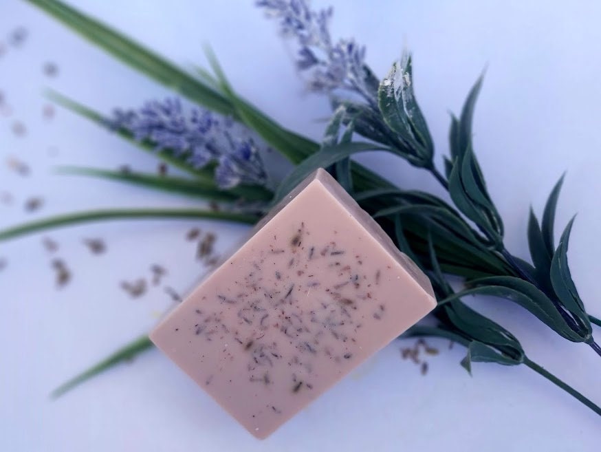 Lavendel & Ziegenmilch Handgemachtes Seifenstück - Rechteck von Etsy - ClonoughHandmadeSoap