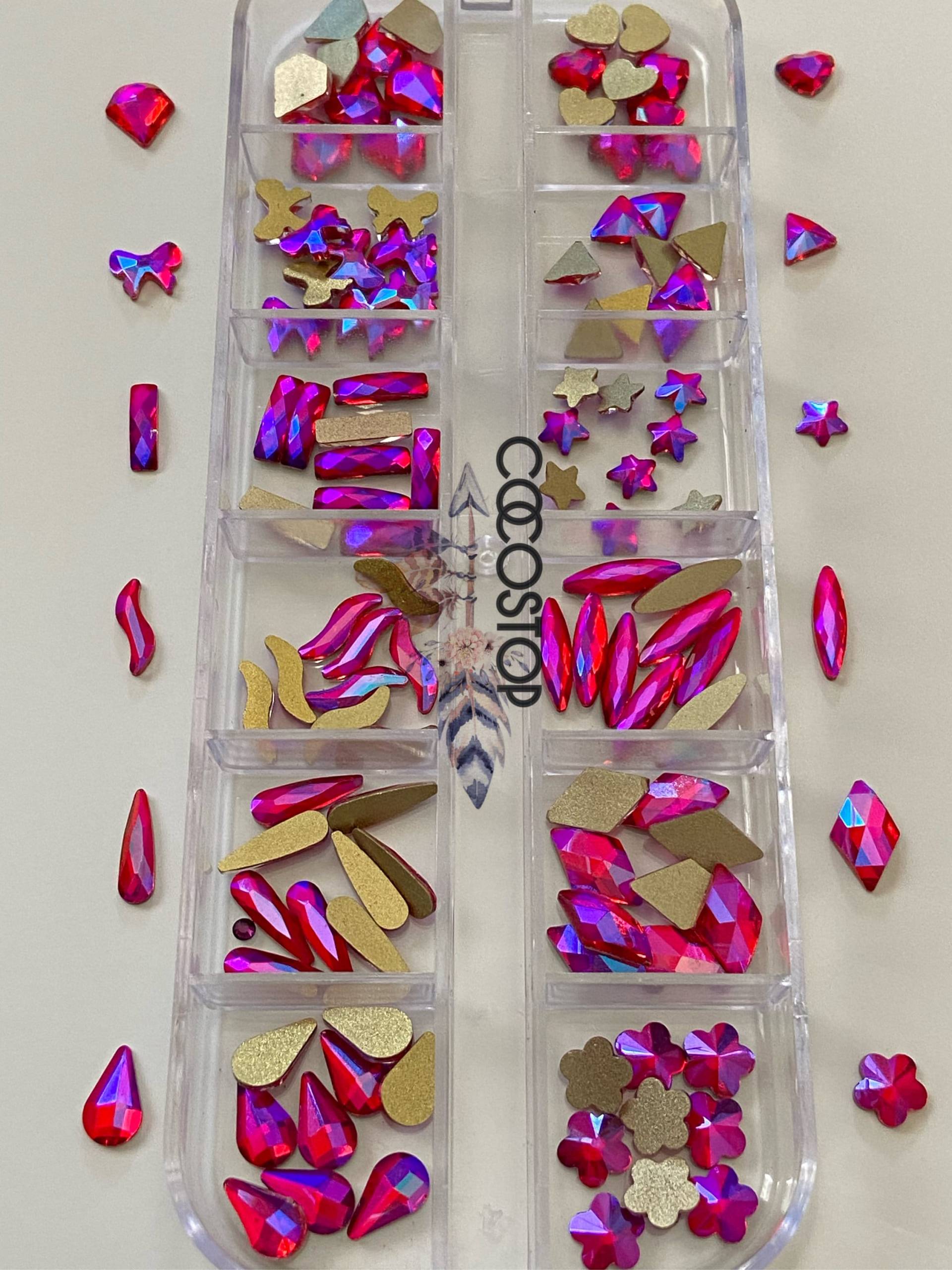 120 Stück Ab Pinke Nagel Strass Box von Etsy - CocoStop