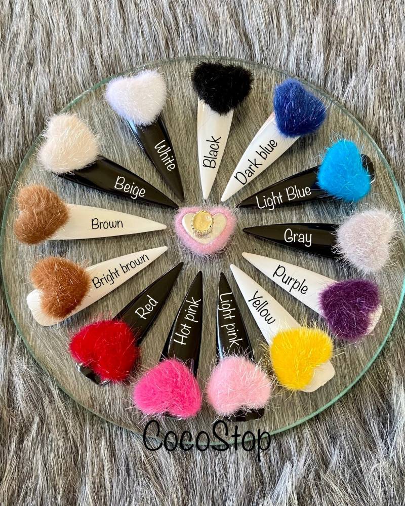 2/5/12 Stück Magnet Herz Nagel Pom Poms von Etsy - CocoStop