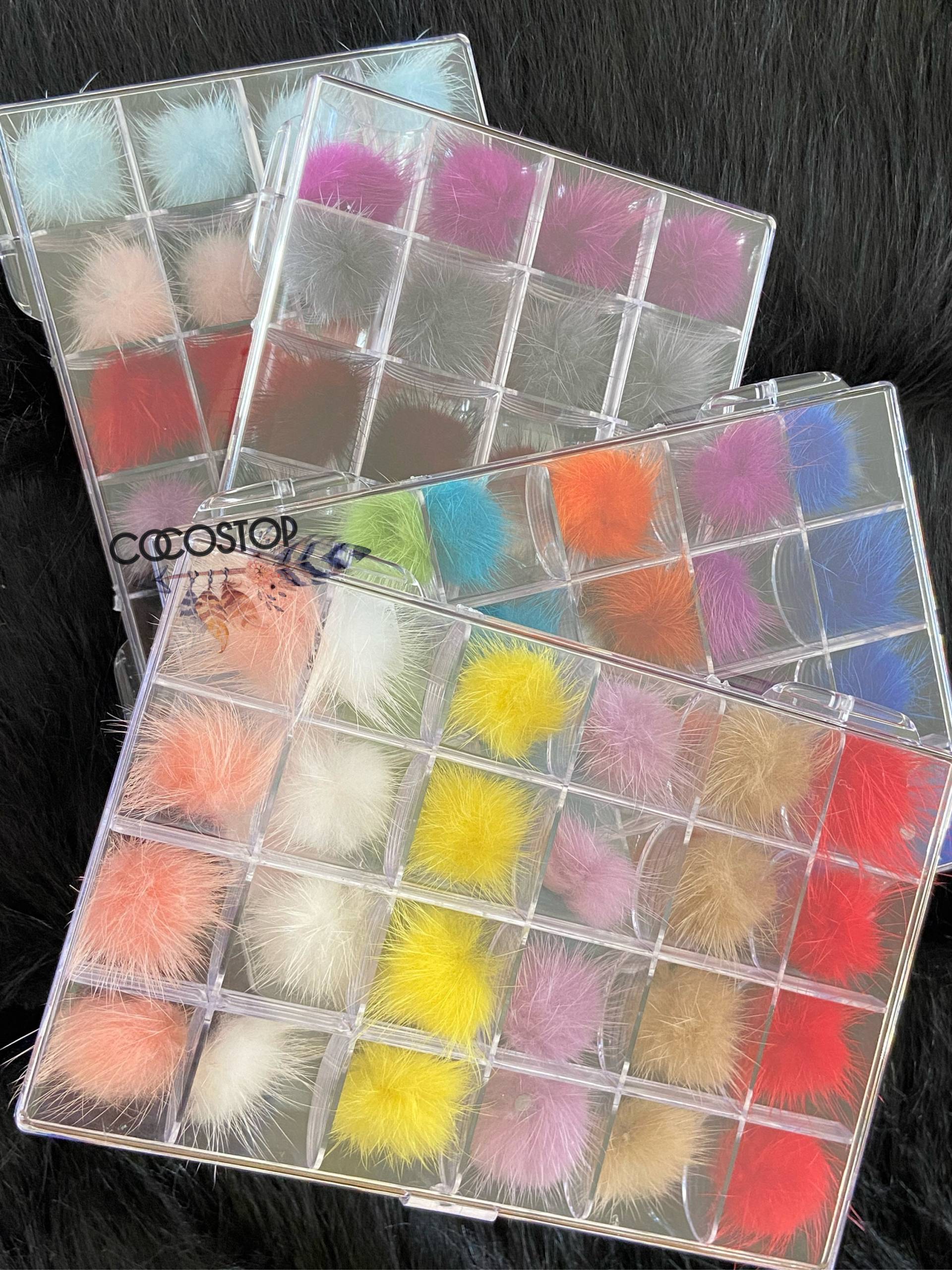 24 Stück Box Nagel Abnehmbare Pompom Nailart von Etsy - CocoStop