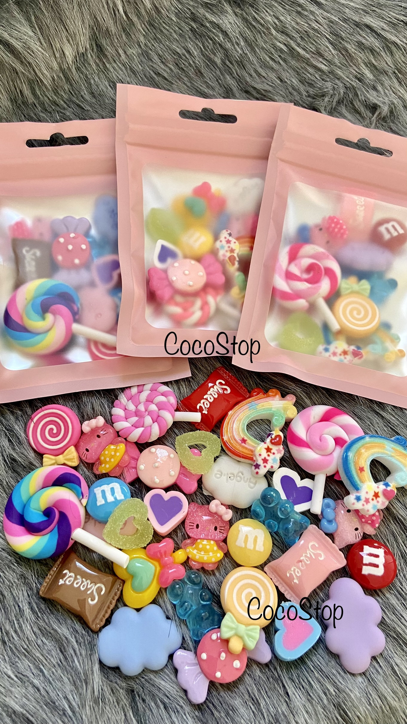 Kawaii 3D Nagel Charms Bunt Gemischt von Etsy - CocoStop