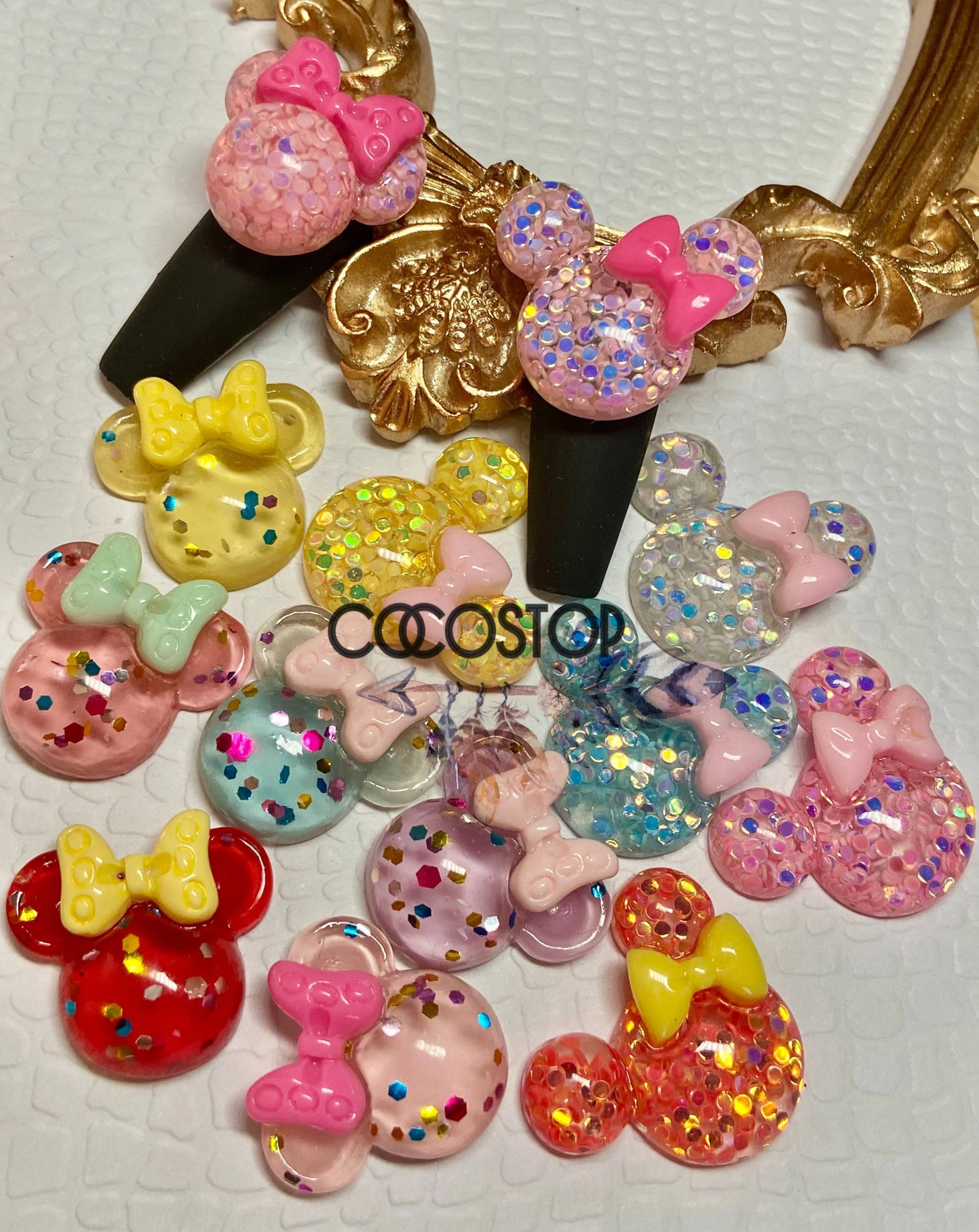 Kawaii Glitzer Maus Nagel Charms 3D Kunst Diy Handwerk von Etsy - CocoStop