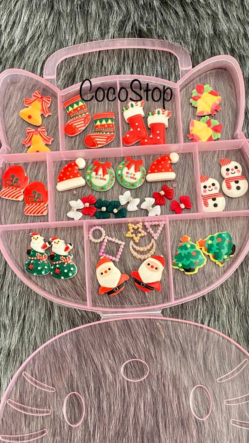 Kawaii Weihnachten Xl 3D Nagel Charms Box von Etsy - CocoStop