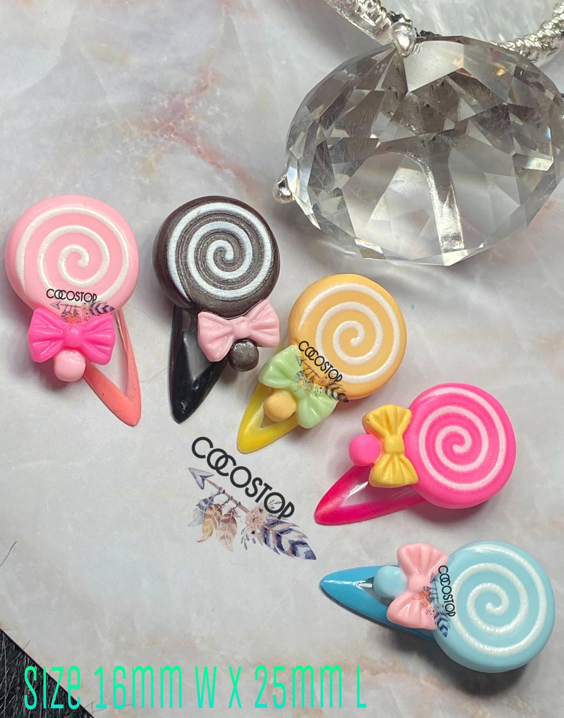 Lollipop Nagel Charms/ Candy Anhänger/ Kawaii 3D Anhänger Kunst von Etsy - CocoStop