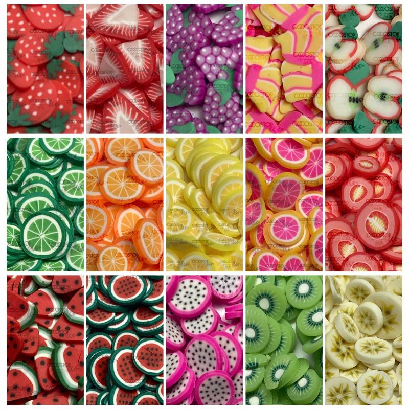 Mix Fimo Polymer Obst Ton Scheiben Nail Art Diy Basteln von Etsy - CocoStop