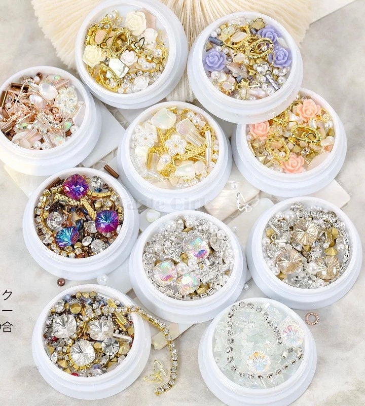 Mix Strass Glas Juwel Diamanten 3D Blumen Nail Art Dekorationen von Etsy - CocoStop