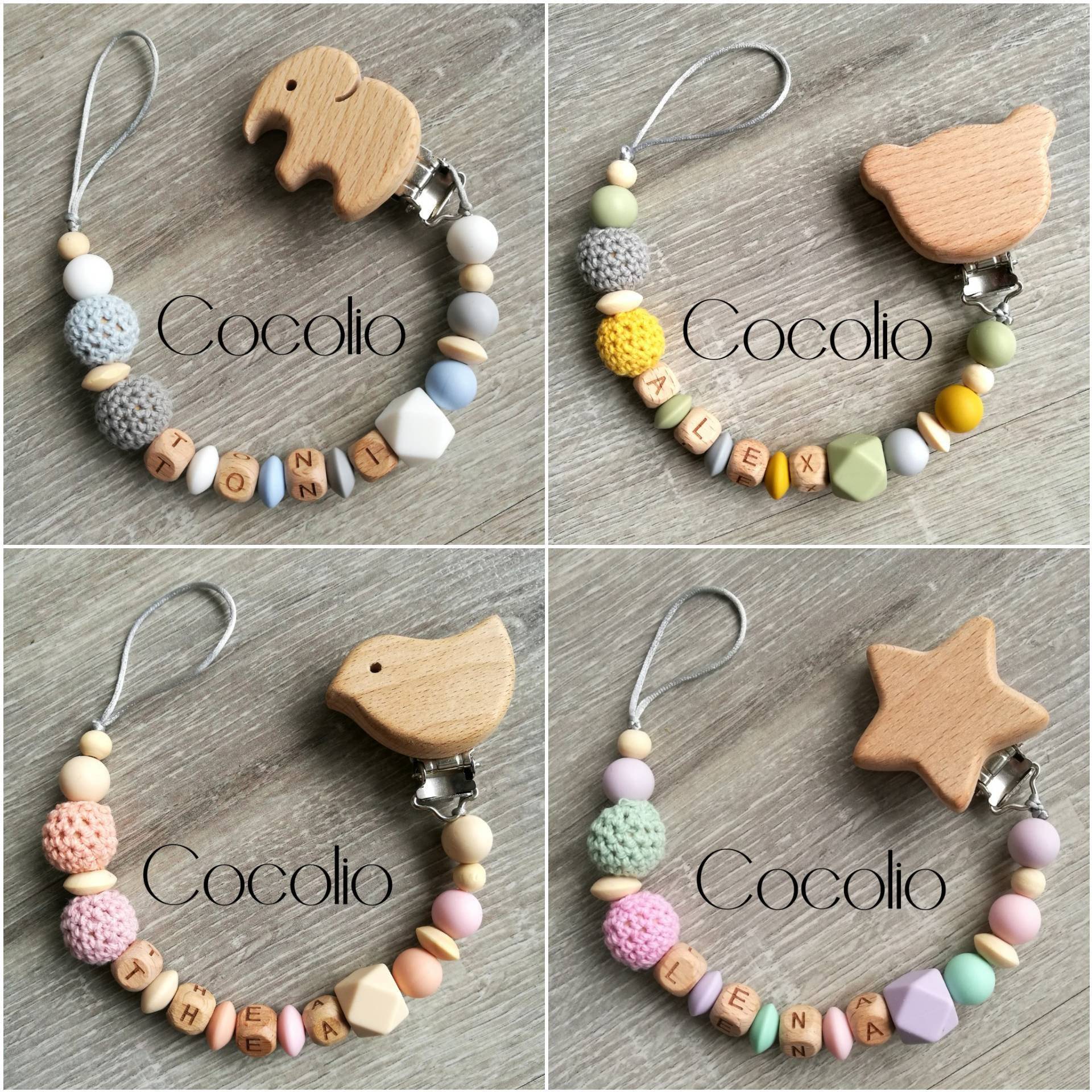 Schnullerkette Bunt Personalisiert von Etsy - CocolioHandmade