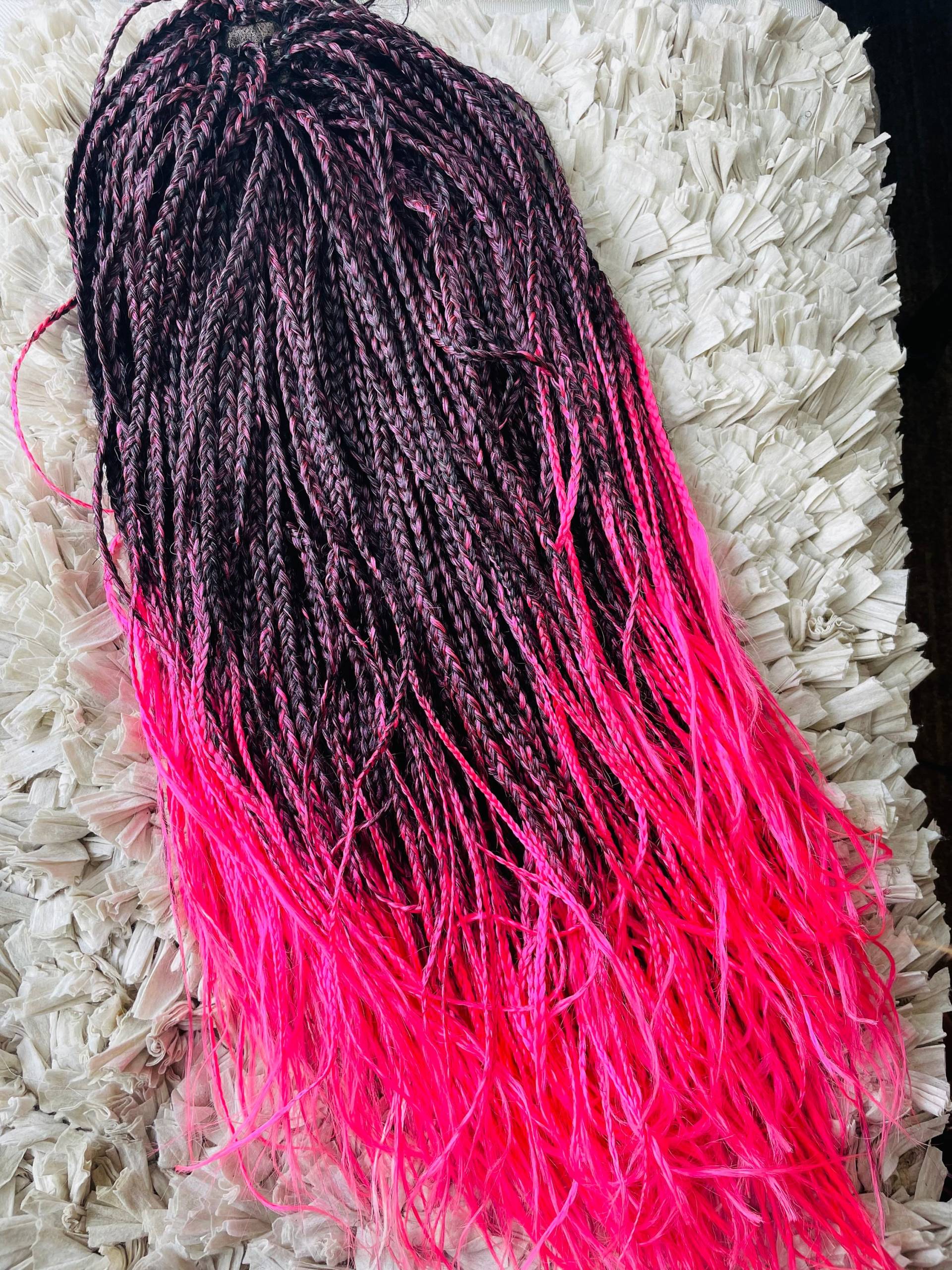 Rosa Perücke von Etsy - ColorfulBraids