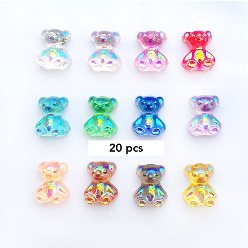 20 Stück Gummibärchen Nagel Charm | Kleiner Gummybear Anhänger von Etsy - CometNailSupply