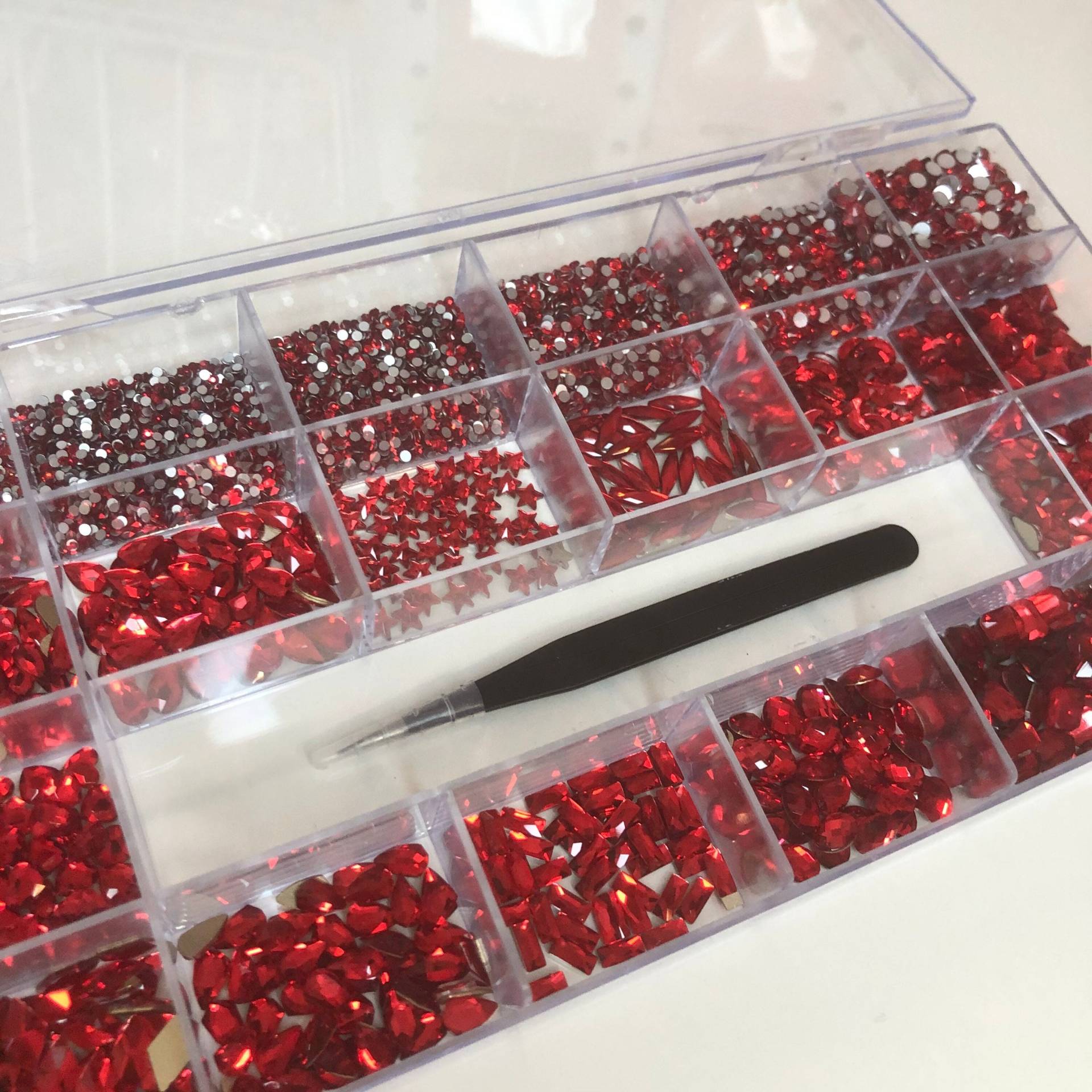 Rot Strass-Kristall Gesetzt von Etsy - CometNailSupply