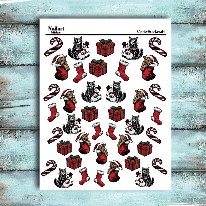 Festliche Nailart Weihnachtsnägel, Nagel Aufkleber Weihnachten Abziehbilder Wasserrutsche Nail Sticker von Etsy - CooleSticker