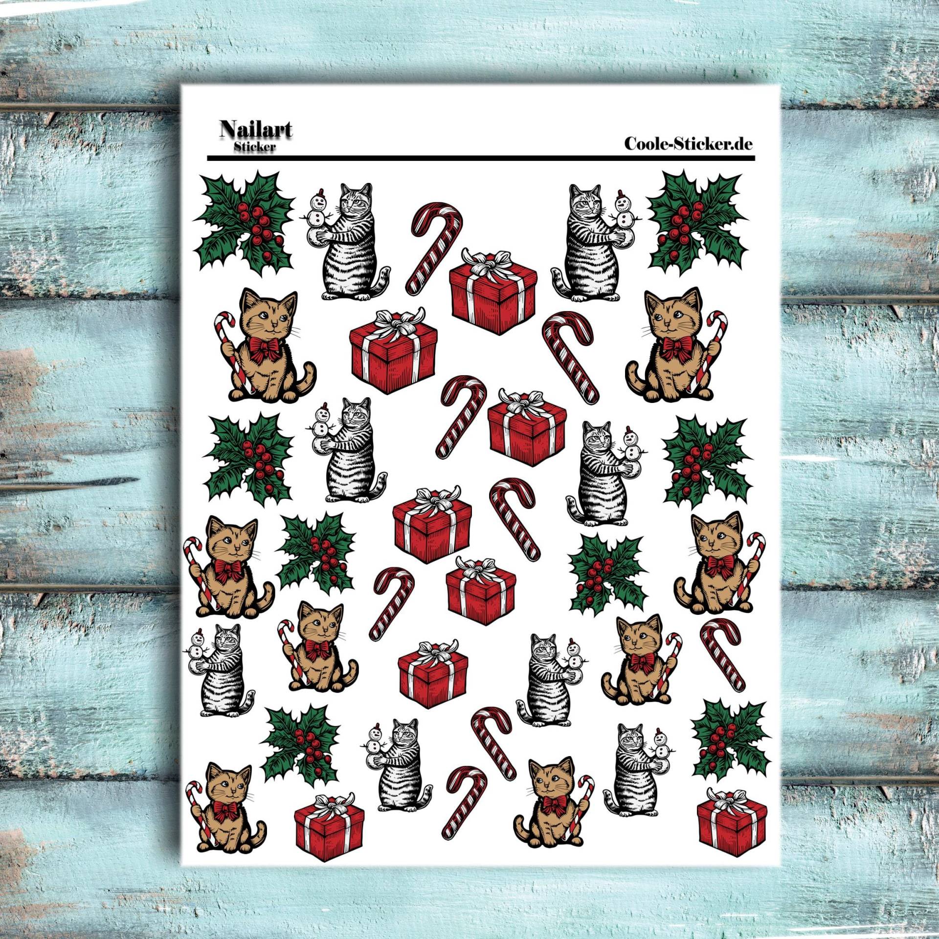 Festliche Nailart Weihnachtsnägel, Nagel Aufkleber Weihnachten Abziehbilder Wasserrutsche Nail Sticker von Etsy - CooleSticker