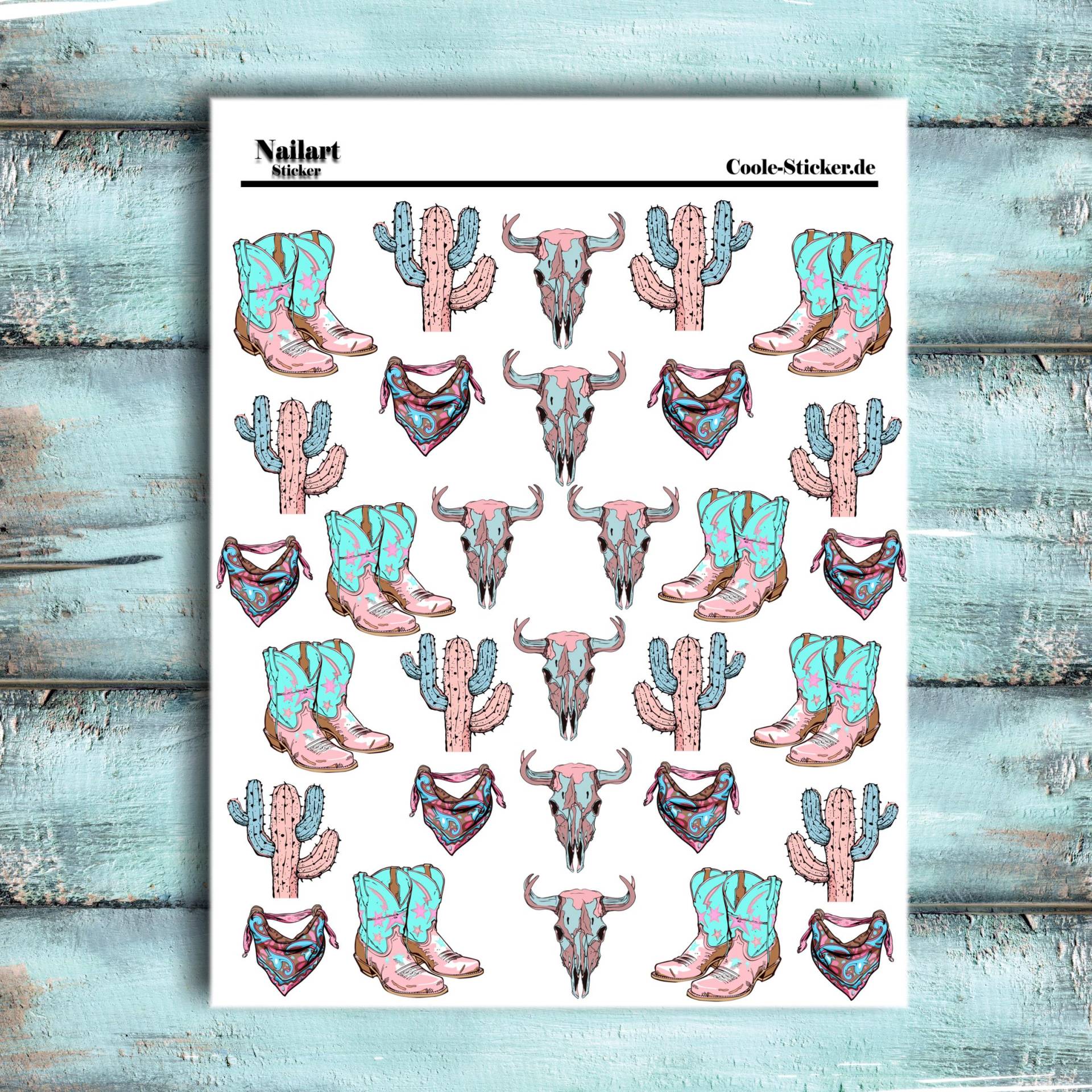 Nagel Aufkleber, Western Nägel, Wasser Abziehbild, Cowboy Nageldesign, Wild West Nägel von Etsy - CooleSticker