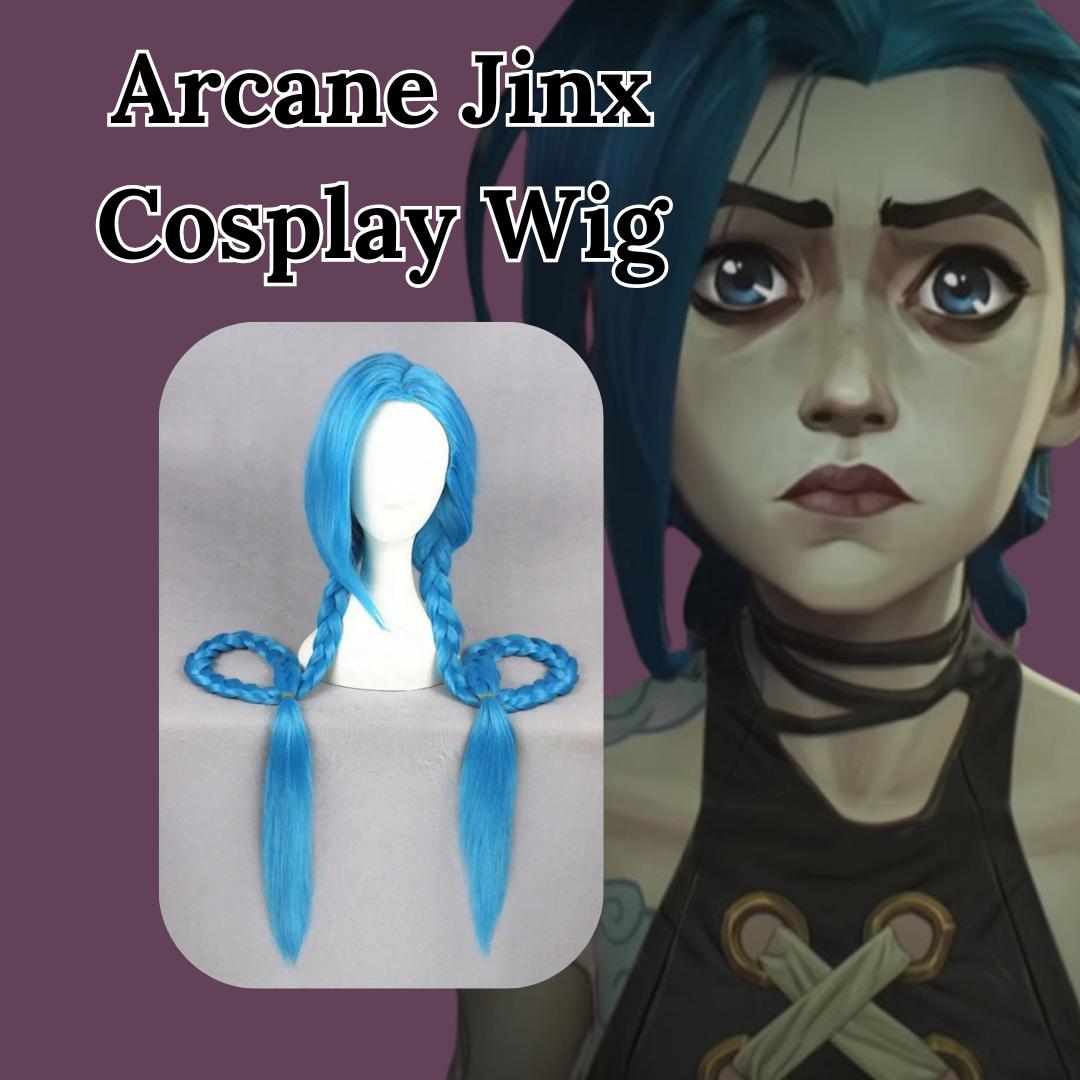 Made To Order Arcane League Of Legends Jinx Anime Cosplay Kostüm Lange Blaue Perücke von Etsy - CosRoru