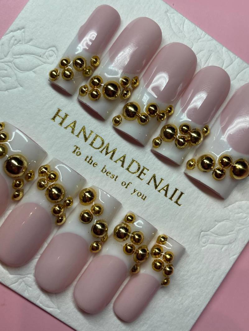 Gold Pearls, Press On Nails, Nägel Zum Aufkleben von Etsy - Cosi17