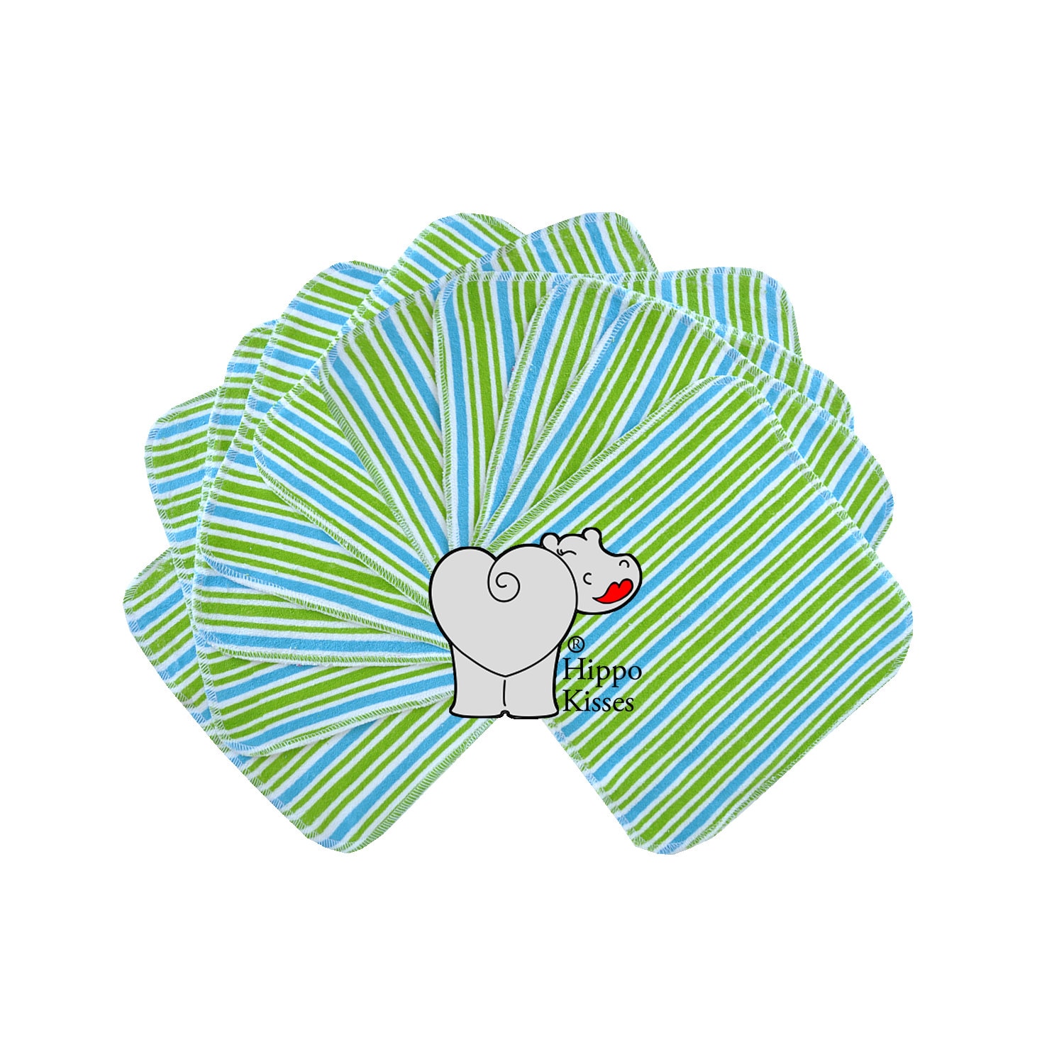 Baby Waschlappen Blau/Grün Streifen 10Er Pack, Gesichtstücher, Waschbare Desinfektionstücher Baby Waschlappen Blau/Grün Streifen 10Er Pack, Gesichtstücher, Waschbare Desinfektionstücher von Etsy - CraftersCreekDesigns