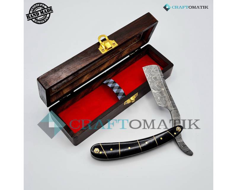 Rasiermesser | Damaszener Stahl Geschenk Set Hochwertig Herren Barber Razor Dbr65 von Etsy - Craftomatik