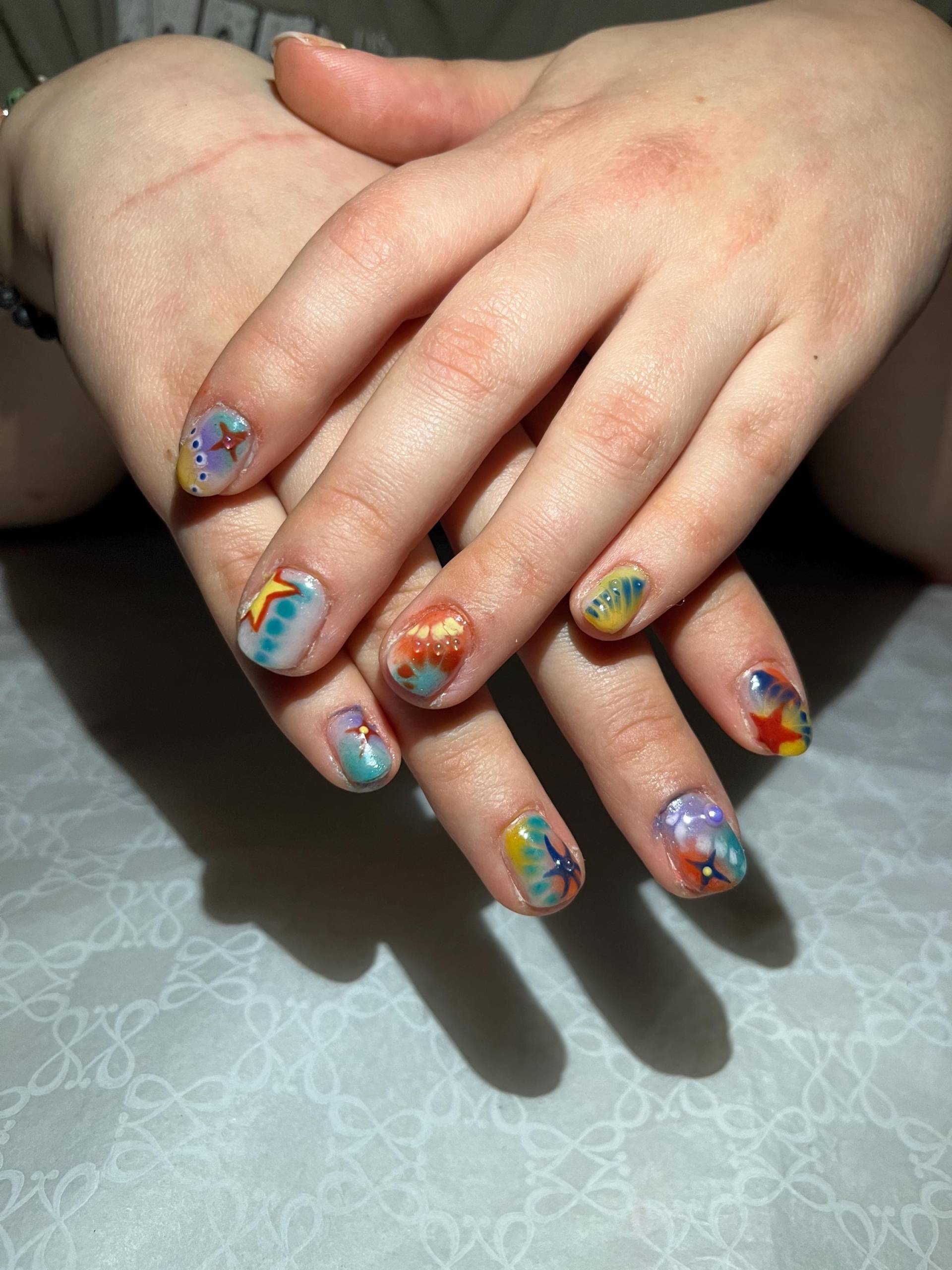 Colourfull Press Ons von Etsy - CrazyNailzz