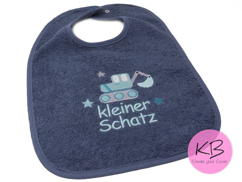 Lätzchen Mit Druckknopf Namen Und Motiv Bagger Bestickt, Kleines Geschenk Zur Geburt, Taufe, Babyparty, Babylatz Personalisiert, Lätzchen von Etsy - CreateyourCover