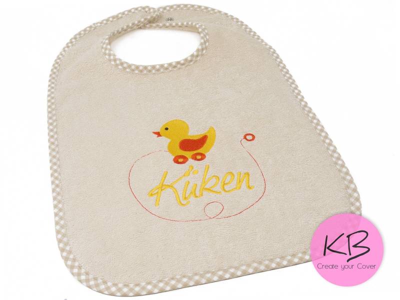 Lätzchen Mit Druckknopf Namen Und Motiv Entenküken Bestickt, Geschenk Zur Taufe, Babylätzchen Namen, Personalisiert, Babyparty von Etsy - CreateyourCover