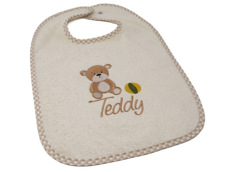 Lätzchen Mit Druckknopf Namen Und Motiv Teddy Bestickt, Geschenk Zur Taufe, Babylätzchen Personalisiert, Latz Namen, Babyparty von Etsy - CreateyourCover