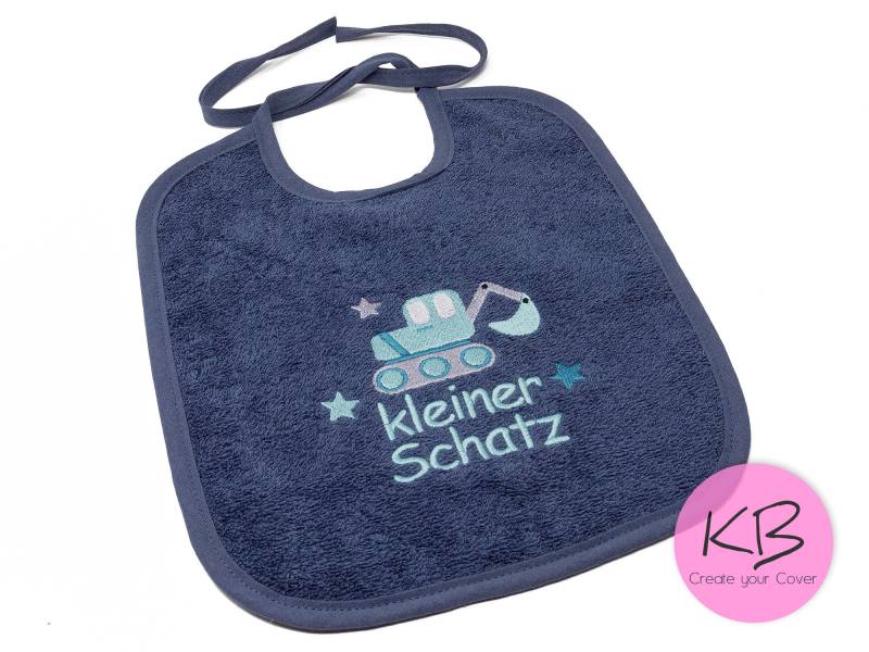 Lätzchen Zum Binden Mit Namen Und Motiv Bagger Bestickt, Babylatz Personalisiert, Kleines Geschenk Zur Geburt, Latz Namen, Taufe von Etsy - CreateyourCover